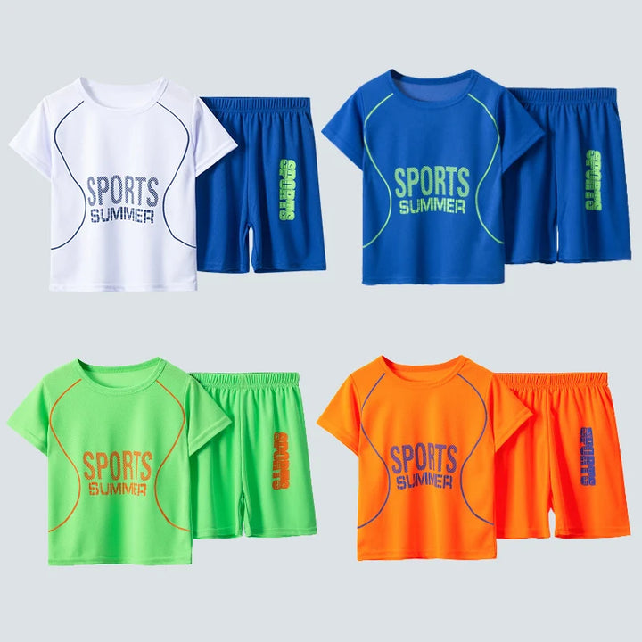 2/4 Pieces Of Summer Children's Quick-drying Kids Sports Outfit-Outfit Sets-Bennys Beauty World