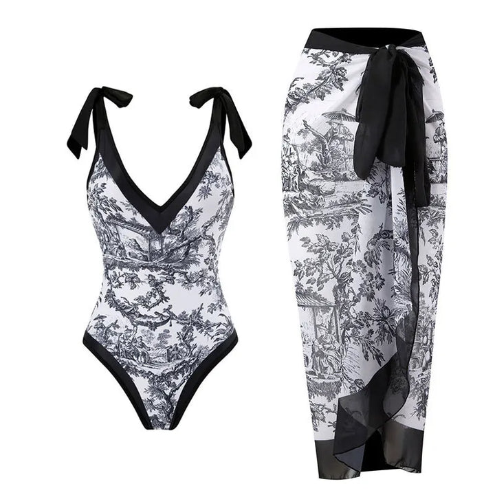 Push Up Women Bikini Set Floral Printed Ruffle Bikinis Strappy Swimwear-Swimwear-Bennys Beauty World