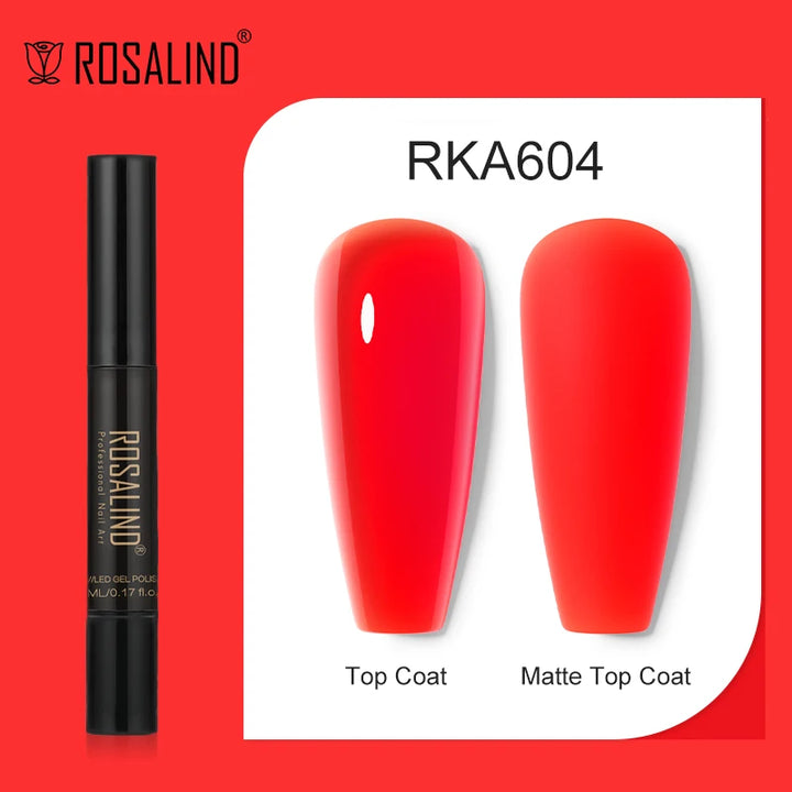 ROSALIND Nail Gel Pen Nail Gel Polish Soak Off UV LED Top Coat