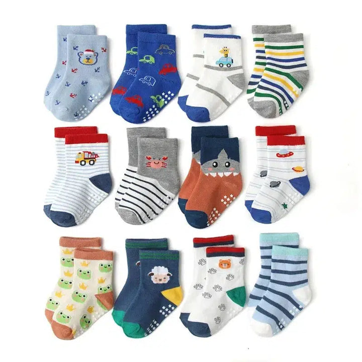 12 Pairs/Lot Cotton Baby's Socks-Bennys Beauty World