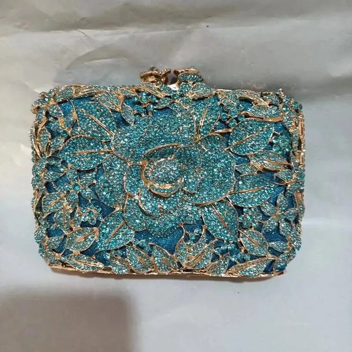 Crystal Rhinestone Evening Clutch Bag - Bennys Beauty World