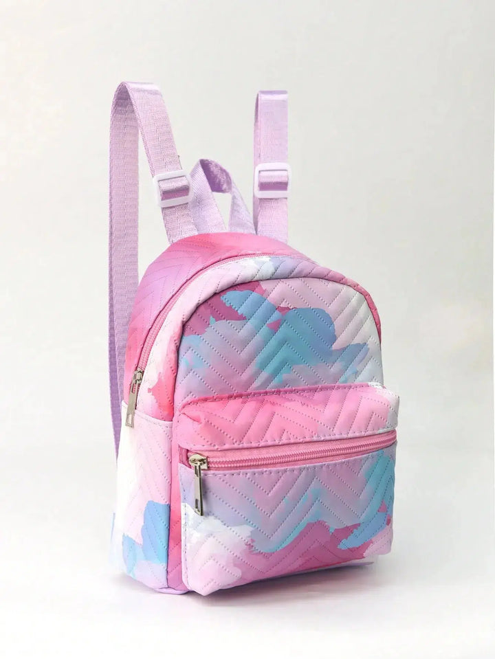 Girls Pattern Fashion PU Zipper Backpack-backpack-Bennys Beauty World