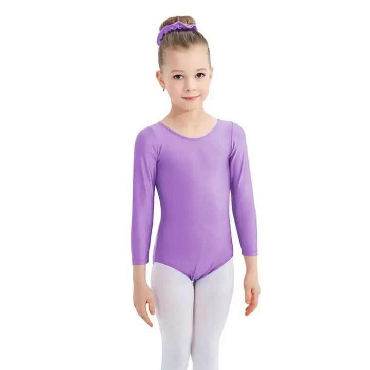 Girls Long Sleeve Ballet Leotard – Gymnastics &amp; Dance Bodysuit - Bennys Beauty World
