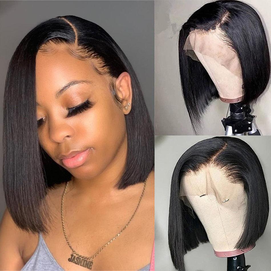 Short Bob Wig Bone Straight Bob Lace Wig-0-Bennys Beauty World