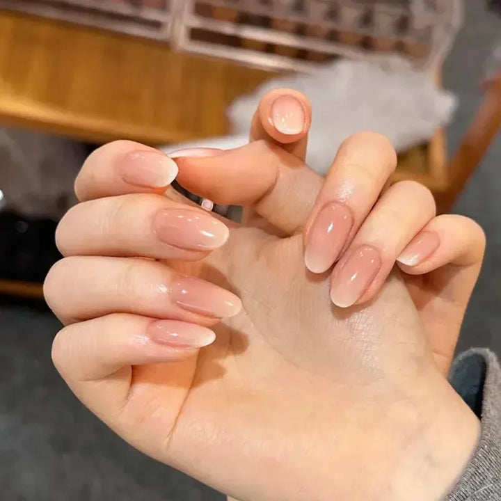 Almond Press-On Nails – 24 Pcs Flower Pattern False Nails | Bennys Beauty World-Nails-Bennys Beauty World