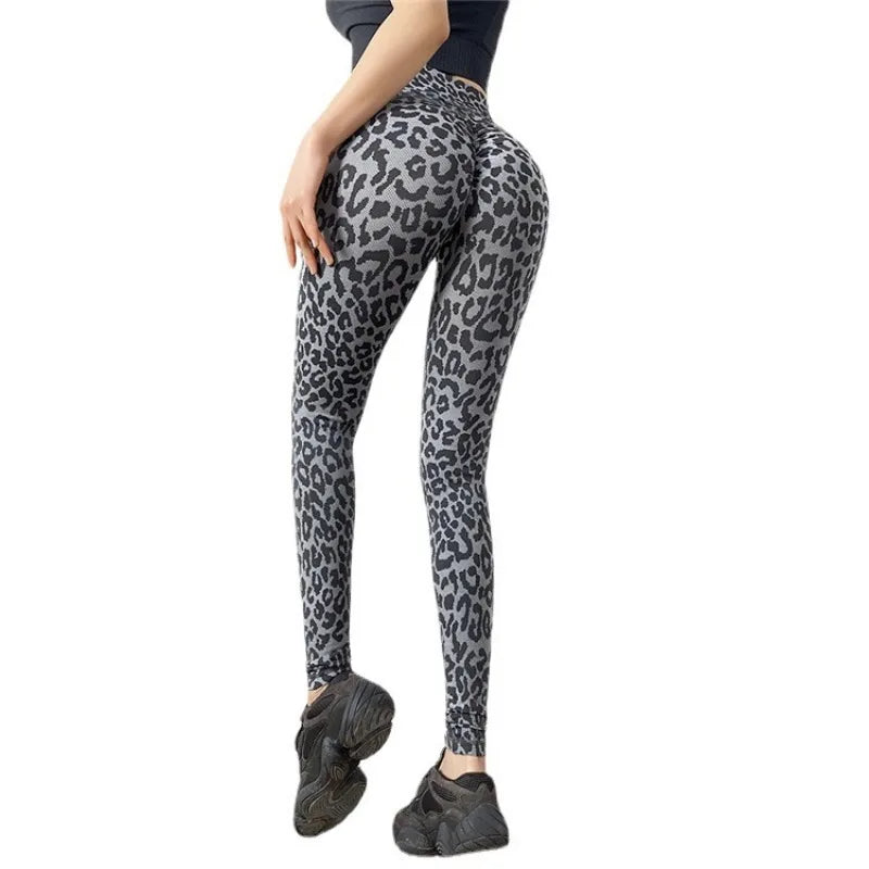 High-waist Leopard Print Fitness Yoga Pants