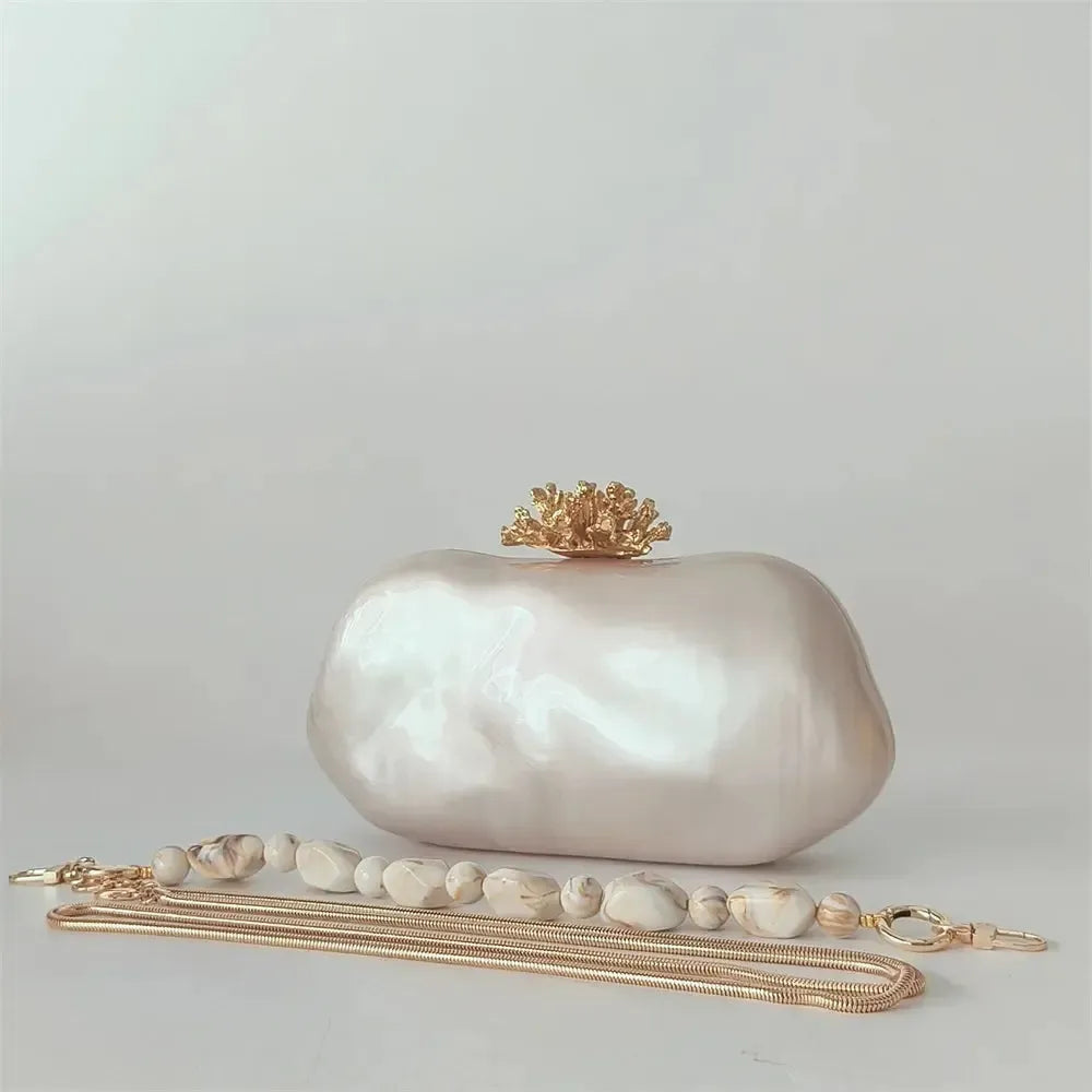 Acrylic Shell Clutch Bag – Women&
