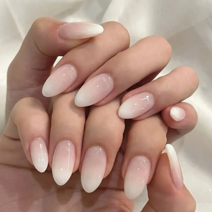 Almond Press-On Nails – 24 Pcs Flower Pattern False Nails | Bennys Beauty World-Nails-Bennys Beauty World
