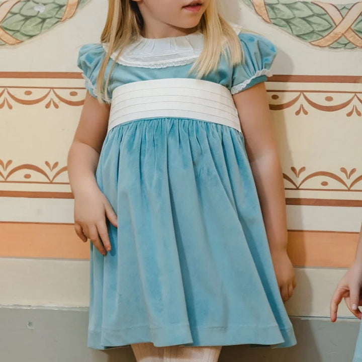 Winter Girl Dress Christmas Velvet Fabric Toddler Clothing