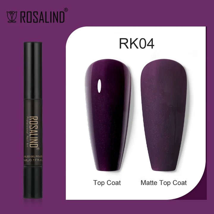 ROSALIND Nail Gel Pen Nail Gel Polish Soak Off UV LED Top Coat