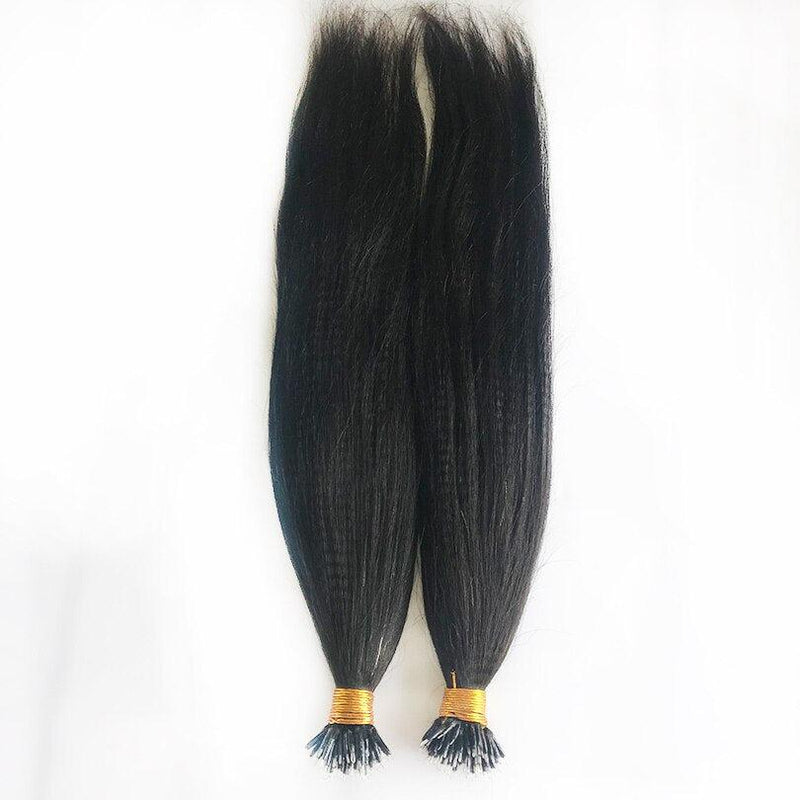 Natural Human Hair Extensions Yaki Straight Peruvian Remy Hair 100 Strands-hair-Bennys Beauty World