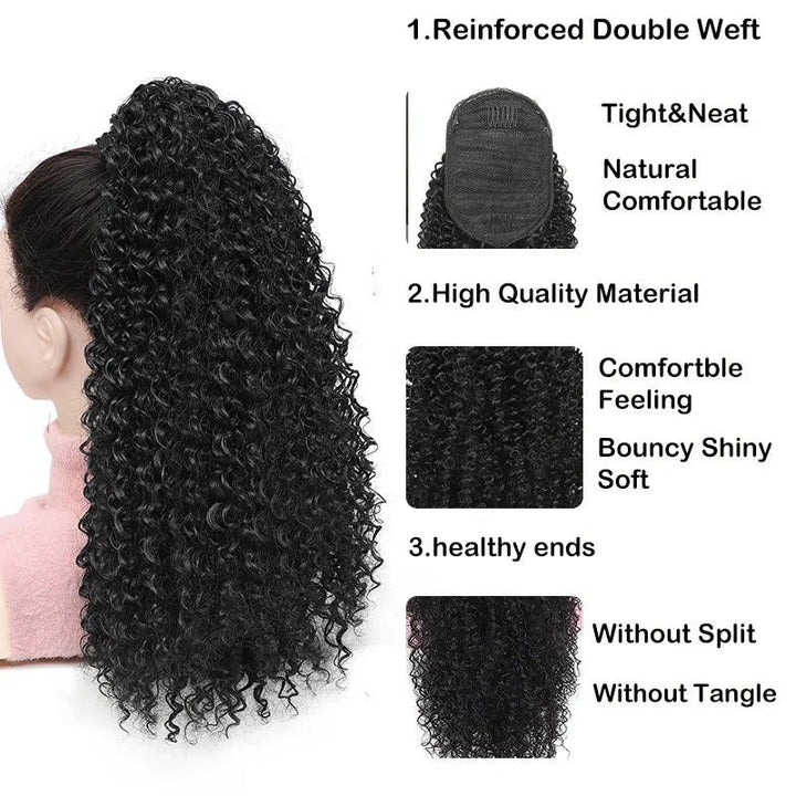 Women's Synthetic Kinky Curly Ponytail Hair Extensions