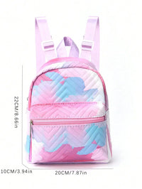 Girls Pattern Fashion PU Zipper Backpack-backpack-Bennys Beauty World