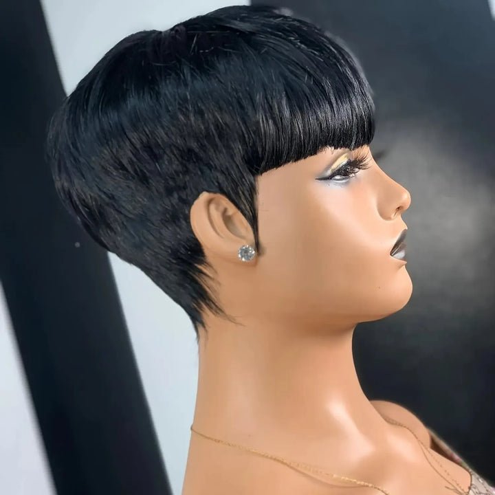 Pixie Cut wigs for Black Women Straight Human Hair Wigs - Bennys Beauty World