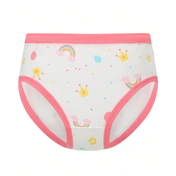 Girls Cotton Cartoon Underwear 4-Pack