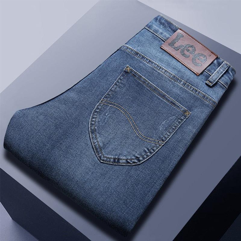 Men's Summer Denim Pants Jeans Men High-End Straight Pants-pants-Bennys Beauty World