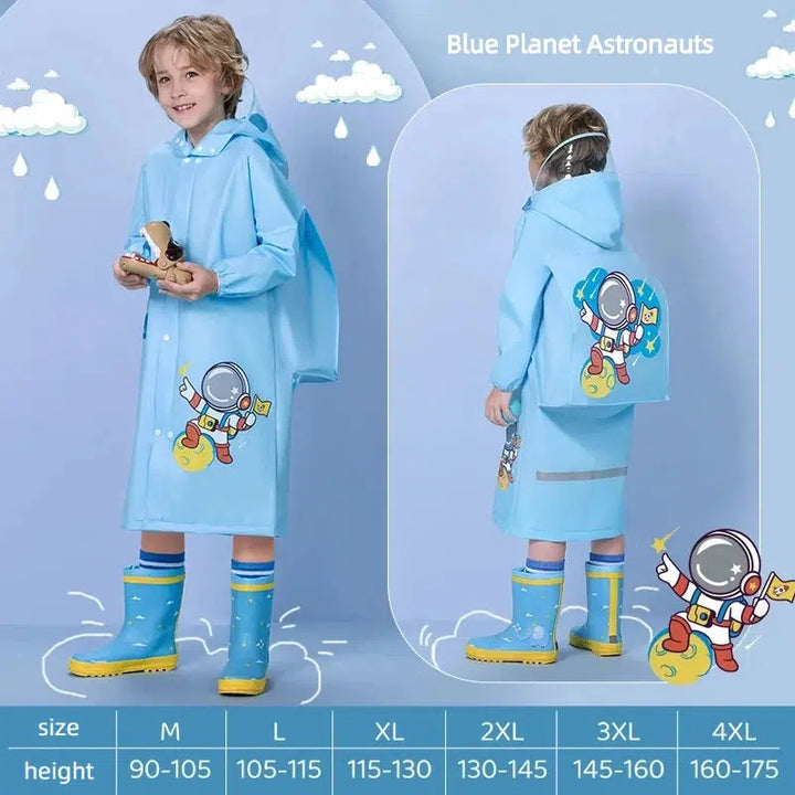 Kids Raincoat Wateproof Childrens Dinosaur Rain Coat-kids clothing-Bennys Beauty World