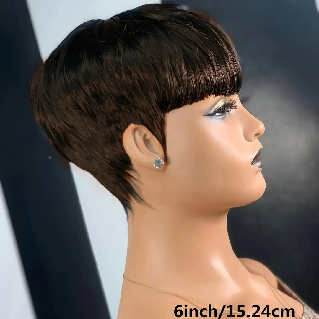 Pixie Cut wigs for Black Women Straight Human Hair Wigs - Bennys Beauty World