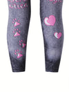 Girls Spring And Autumn Single Piece Cartoon Leggings-pants-Bennys Beauty World