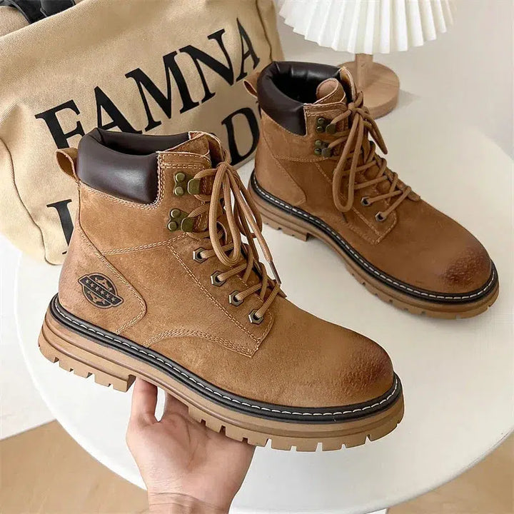 Winter Casual Leather Outdoor Stylish Ankle Boots