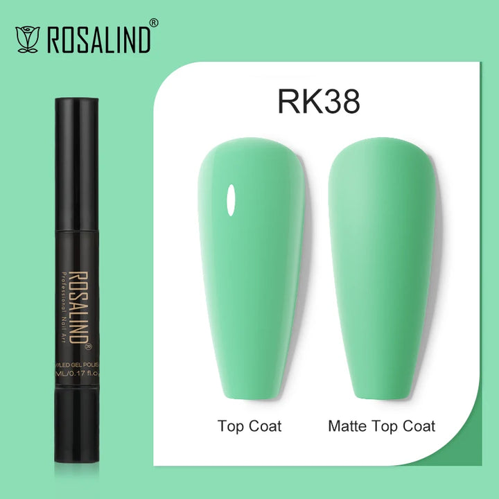 ROSALIND Nail Gel Pen Nail Gel Polish Soak Off UV LED Top Coat