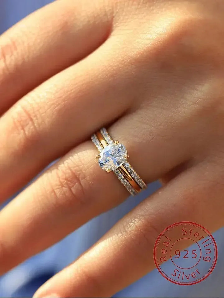 925 Sterling Silver Zircon Ring – Women&