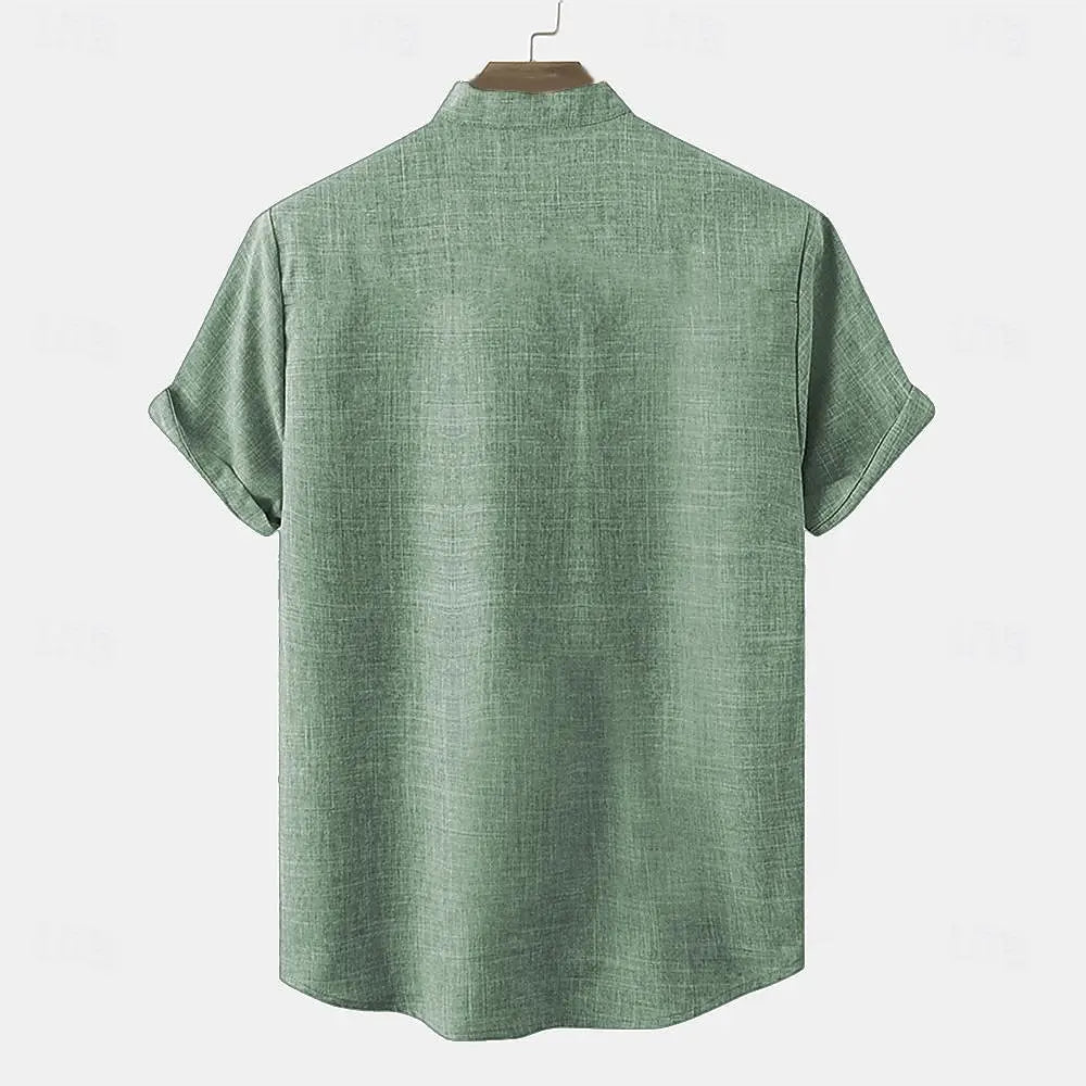 Men's Shirt Linen Men's Tops-Bennys Beauty World
