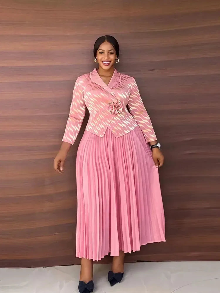 Plus Size Luxury Dresses For Women Elegant And Beautiful Gowns Miyake Pleated Dress Party Evening Prom Formal Female Fashion-Bennys Beauty World