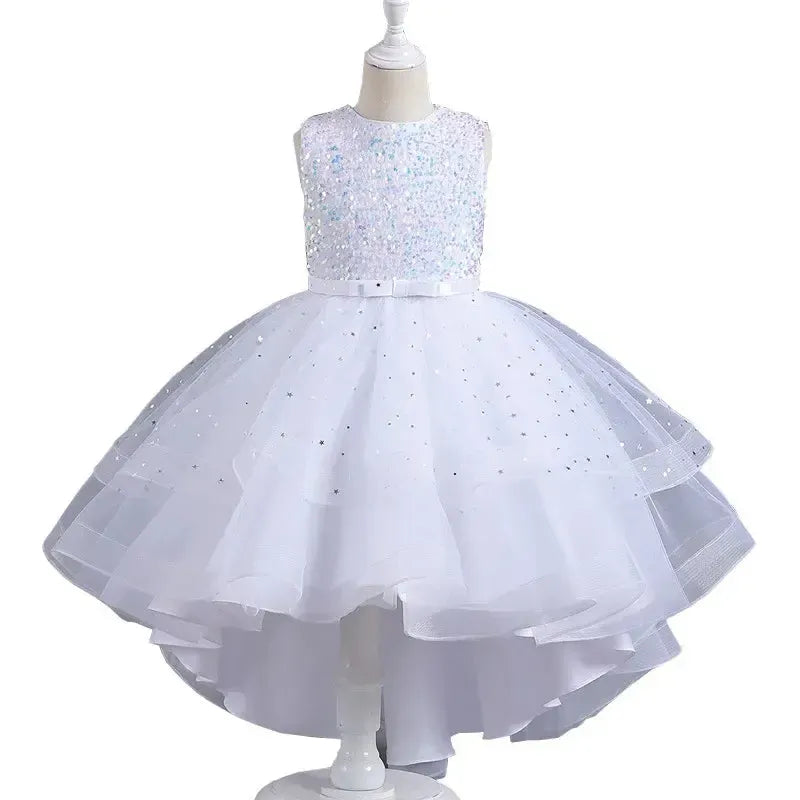 Girls Sequin Princess Dress – Sleeveless Formal Gown (Ages 3–14)-Baby &amp; Toddler Dresses-Bennys Beauty World