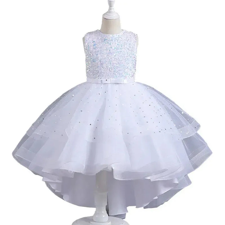 Girls Sequin Princess Dress – Sleeveless Formal Gown (Ages 3–14)-Baby &amp; Toddler Dresses-Bennys Beauty World