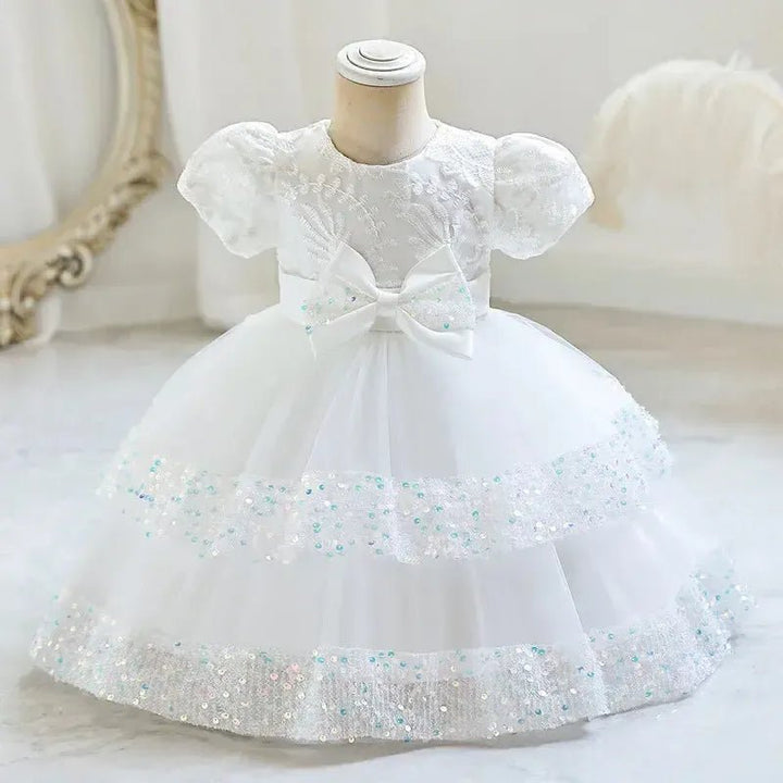 Girls Floral Princess Ball Gown – Formal Dress Ages 1–6 - Bennys Beauty World