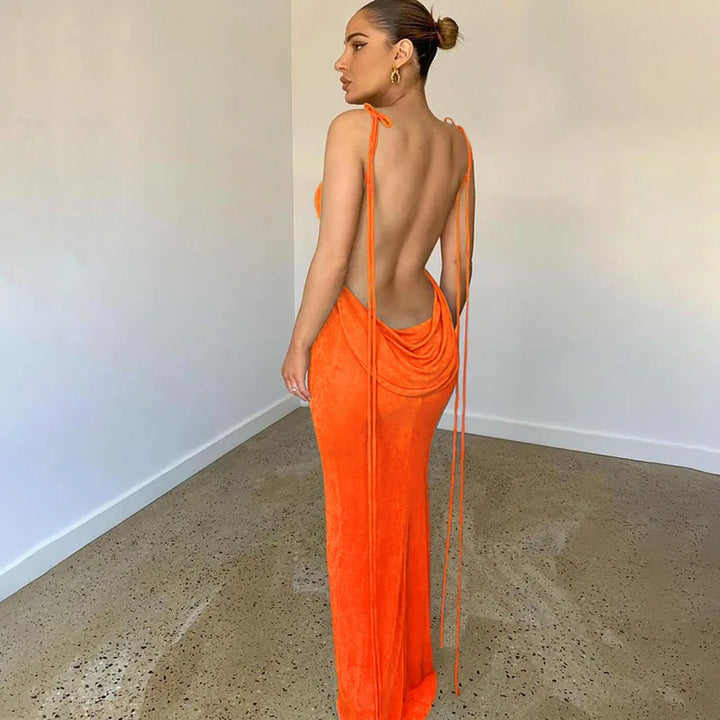 Women's Summer Fashion Backless Dress