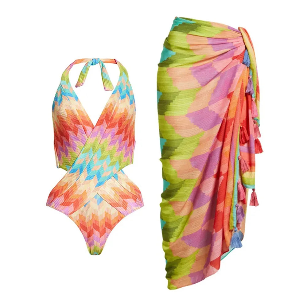 Arrival Push Up Women Bikini Set Floral Printed Ruffle Bikinis-Swimwear-Bennys Beauty World