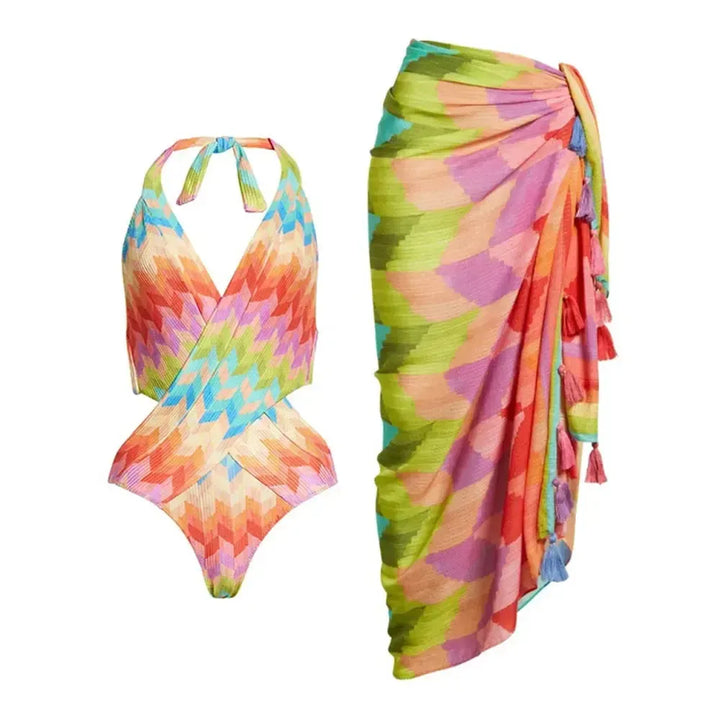 2023 New Arrival Push Up Women Bikini Set Floral Printed Ruffle Bikinis Strappy Bandage Swimwear Brazilian Biquini Bathing Suit-Bennys Beauty World