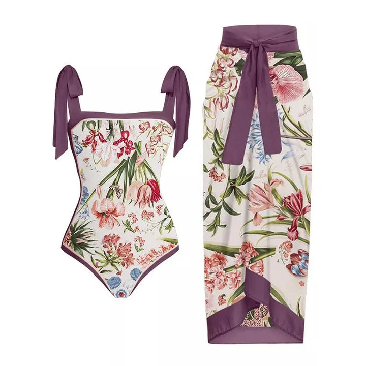 Push Up Women Bikini Set Floral Printed Ruffle Bikinis Strappy Swimwear-Swimwear-Bennys Beauty World