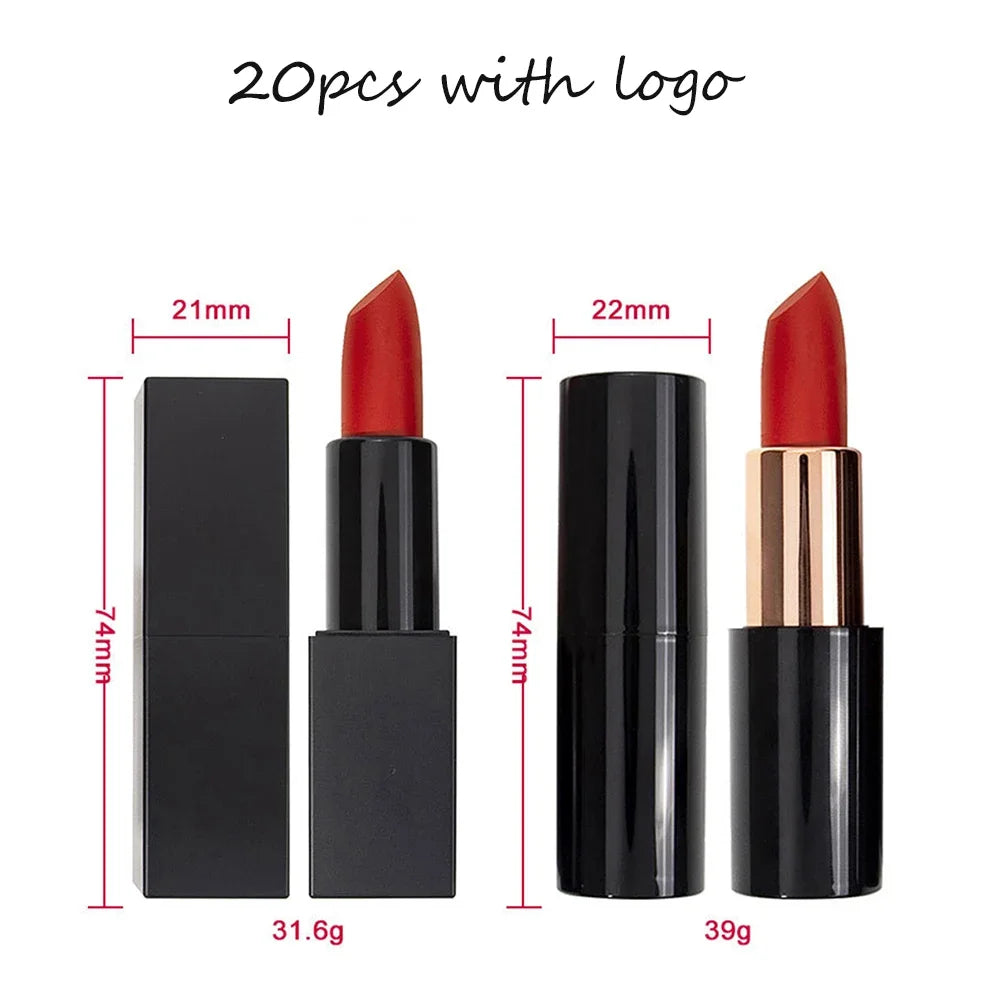 Custom 24 Colors Waterproof Matte Lipstick