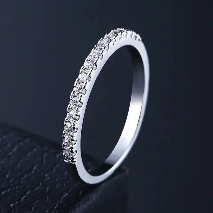 Crystal Zircon Ring Fashion Wedding Band Rings for Women-Ring-Bennys Beauty World