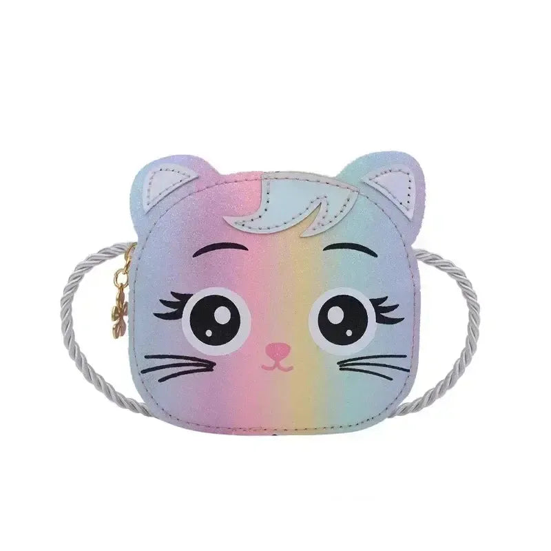 Cute Cat Shoulder Bag for Toddlers – PU Leather Cartoon Crossbody Bag for Girls-Bag-Bennys Beauty World