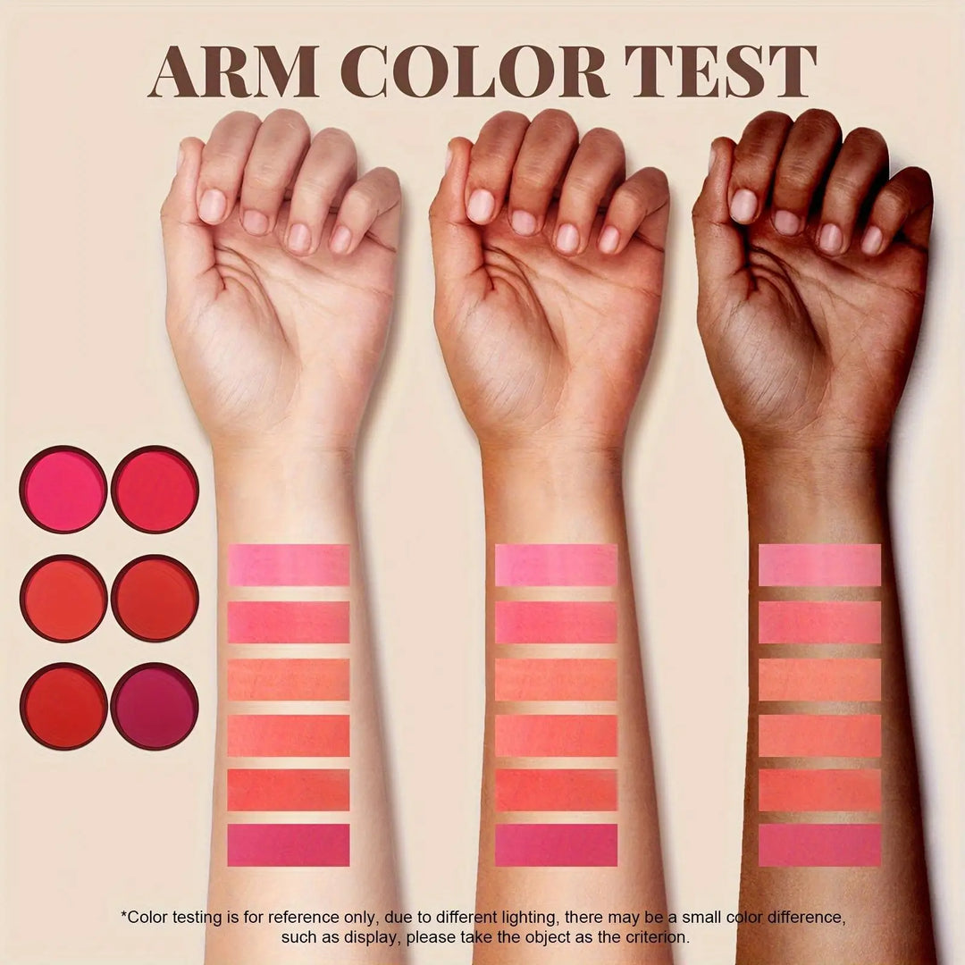 6 Colors Waterproof Matte Blush Palette