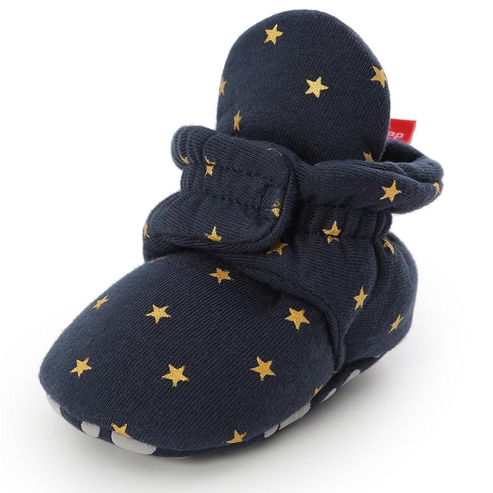 Newborn Baby Socks Shoes Boy Girl Star Toddler First Walkers Booties-Shoe-Bennys Beauty World