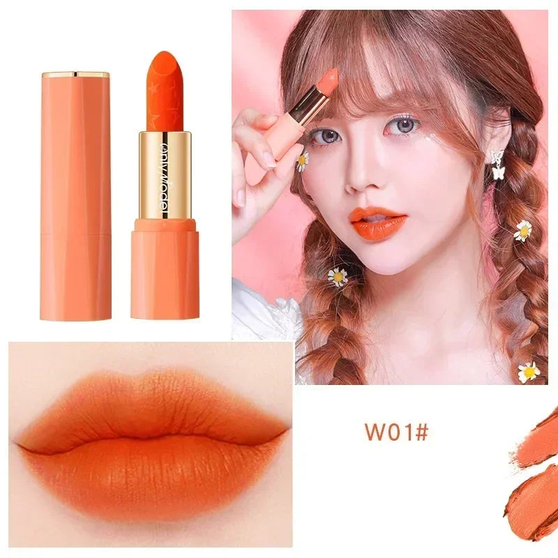 Orange Color Lipstick Lip Glaze Matt