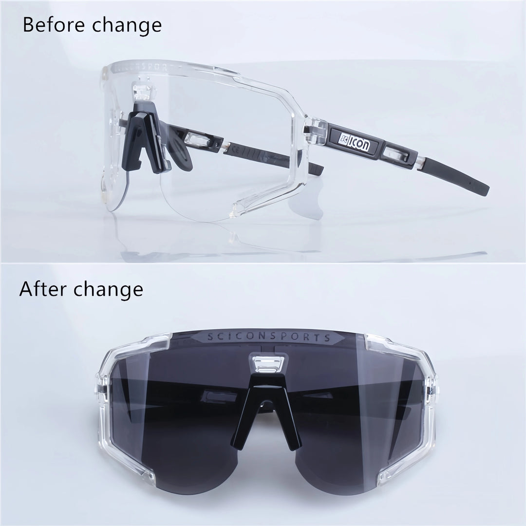 SC Icon Aeroscope Cycling Glasses – Photochromic UV400 Sports Eyewear