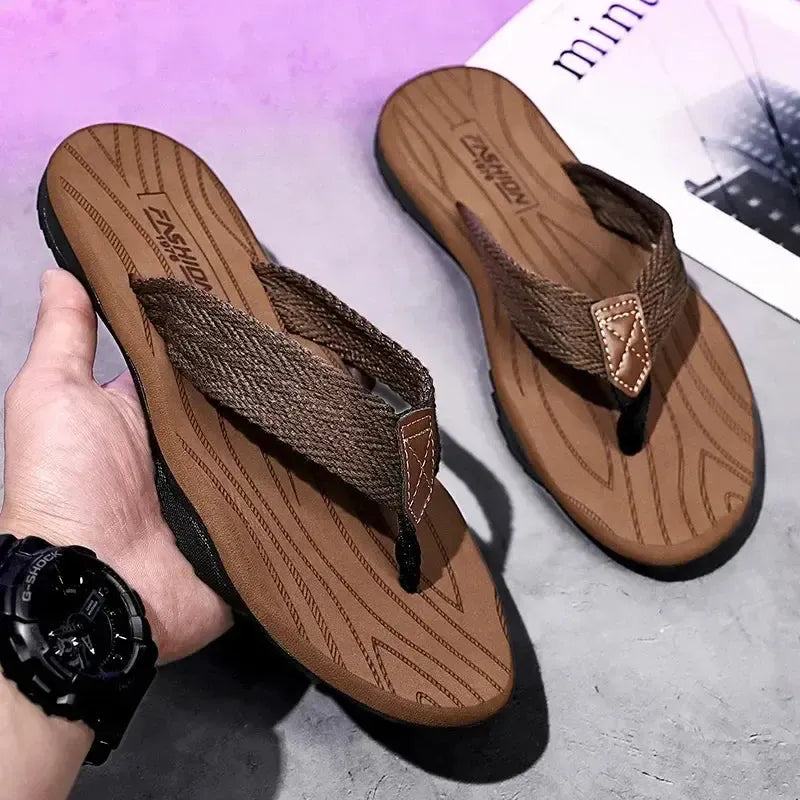 Fashion Mens Sandals Outdoor Soft Summer Slippers Size 39-46 Jumpmore Shoes Men Flip Flops Luxury Sandals 슬리퍼 Slides Men-Bennys Beauty World