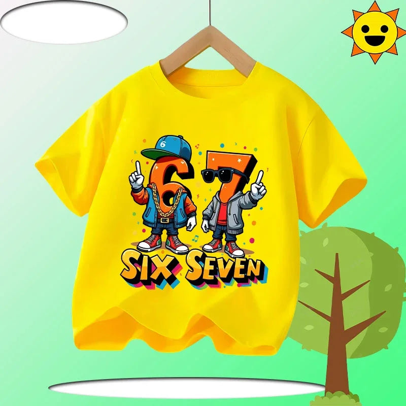 Kids Funny Printed Cotton T-Shirt