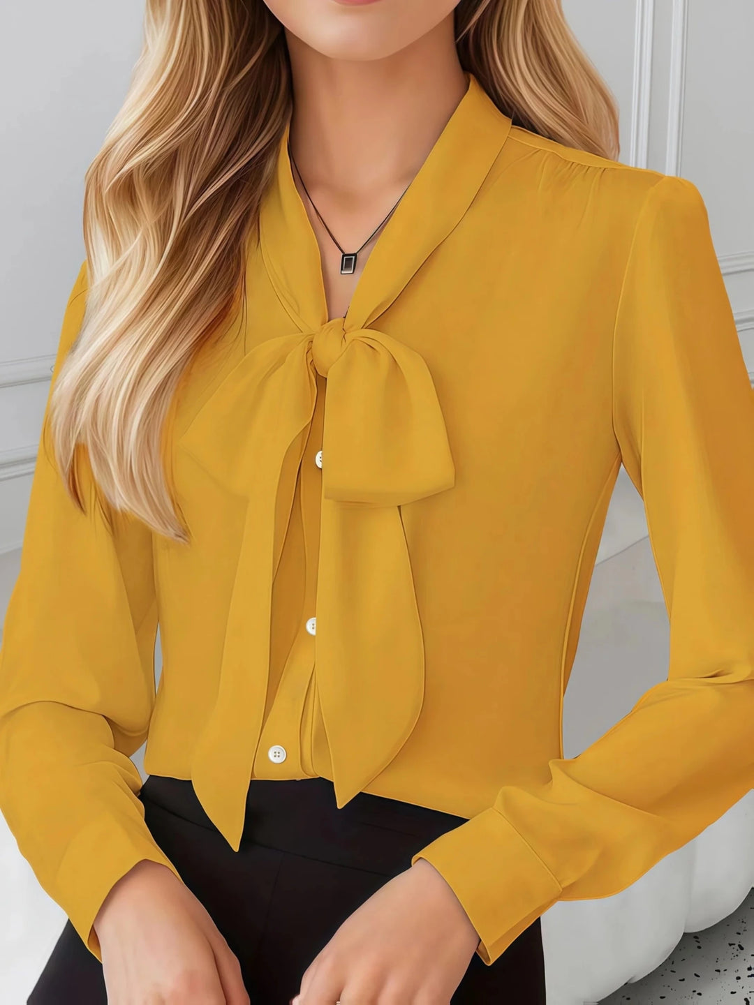 Women's Elegant Loose - Fit Long Sleeve Blouse – Casual & Holiday Style - Bennys Beauty World