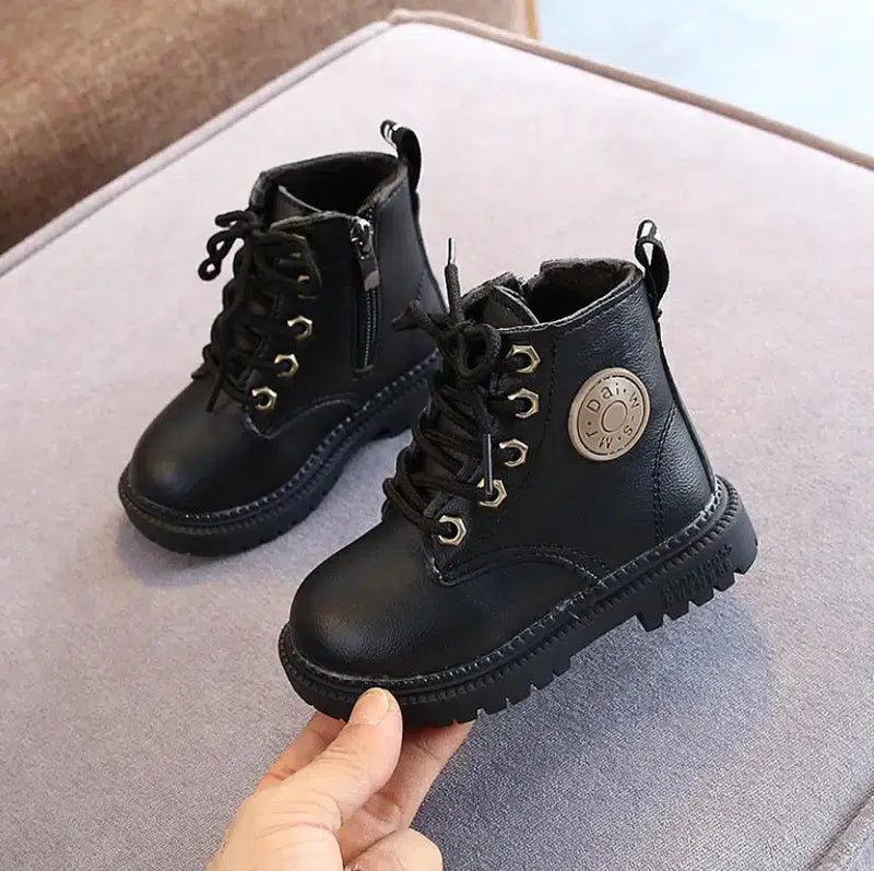 Kids Boots Boys Shoes Fall And Winter Leather Children Boots-Bennys Beauty World