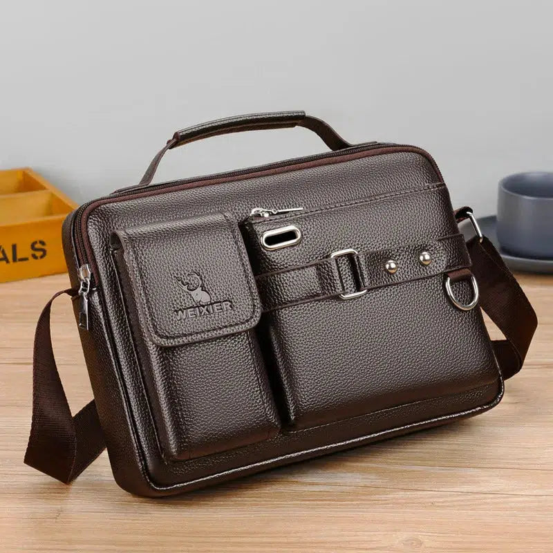 Men PU Leather Shoulder Fashion Business Crossbody Bags-bag-Bennys Beauty World