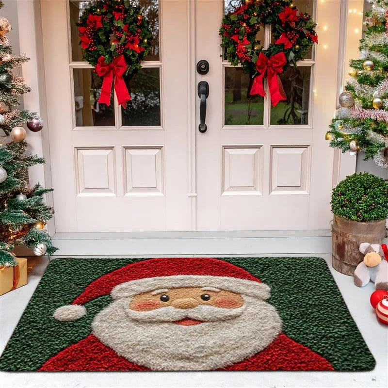 Christmas Door Mat Red Santa Claus