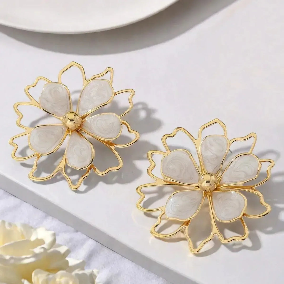 Botanical Flower Drop Earrings | Vintage Bohemian Style-earrings-Bennys Beauty World