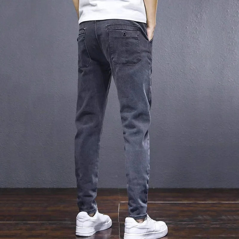 Men's Comfortable Elastic Waist Denim Pants